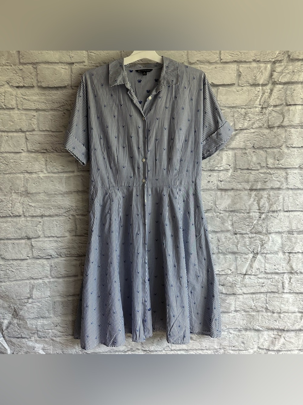 PREOWNED BROOKS BROTHERS BLUE STRIPE DRESS TENNIS PICKLEBALL RACKETS SIZE 12